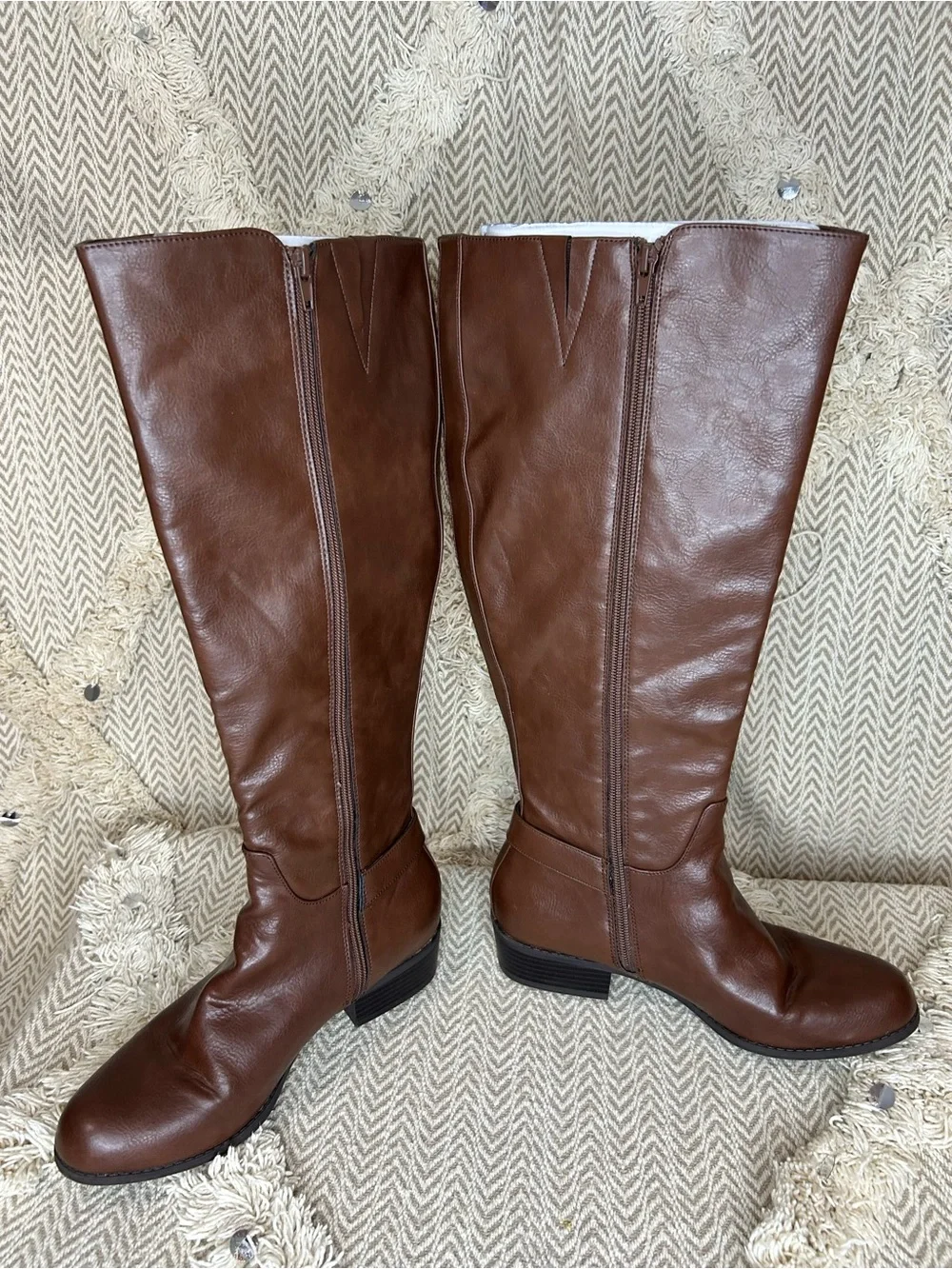 Alfani Women's Over-the-Knee Brown Buckle Riding Boots